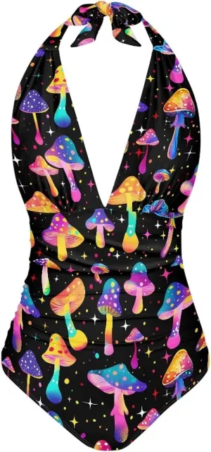 Women's Sexy One Piece Swimsuit Tummy Control Bathing Suit Push Up Monokini Swimwear