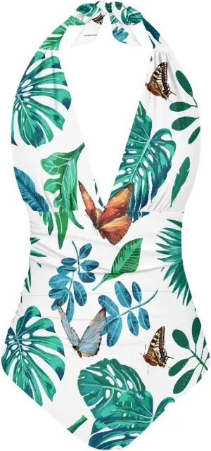 Women's Sexy One Piece Swimsuit Tummy Control Bathing Suit Push Up Monokini Swimwear