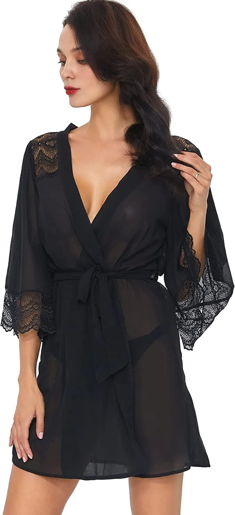 Women'S Soft Nightgown Long Kimono Robes Swimsuit Cover Ups Maxi Beach Dress
