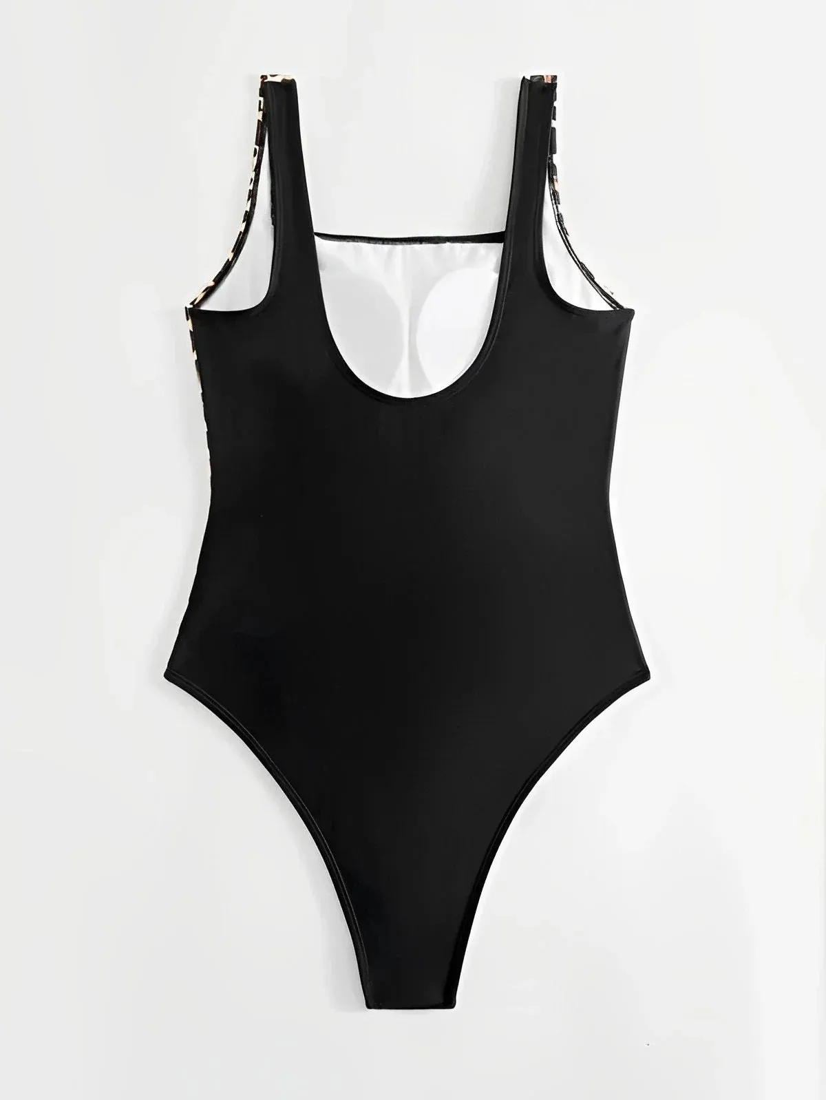 Women's Solid Animal Print One-Piece Swimwear for Active Aquatic Adventures