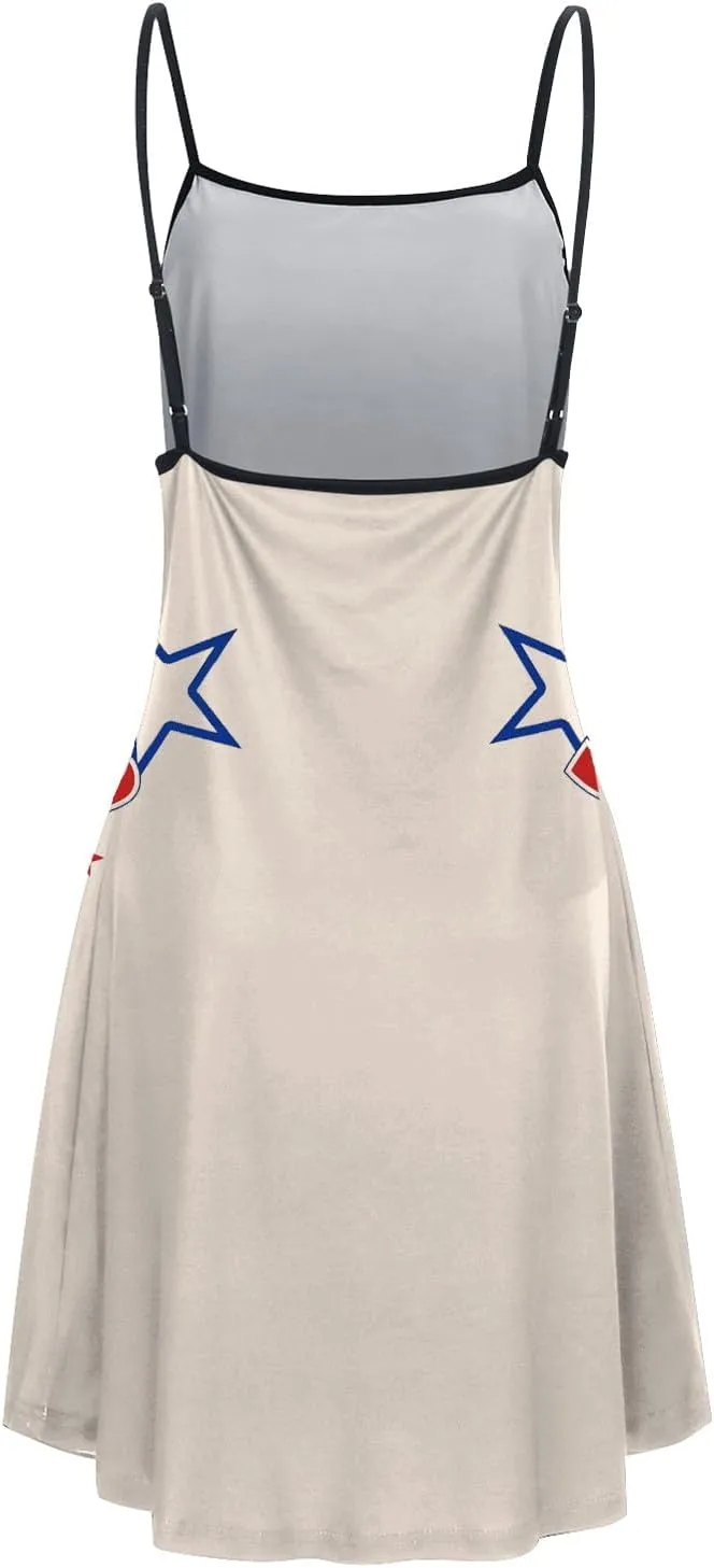 Women's Summer Dresses Independence Day Casual Miniskirts Sleeveless Sundresses Women Dresses Fall Casual