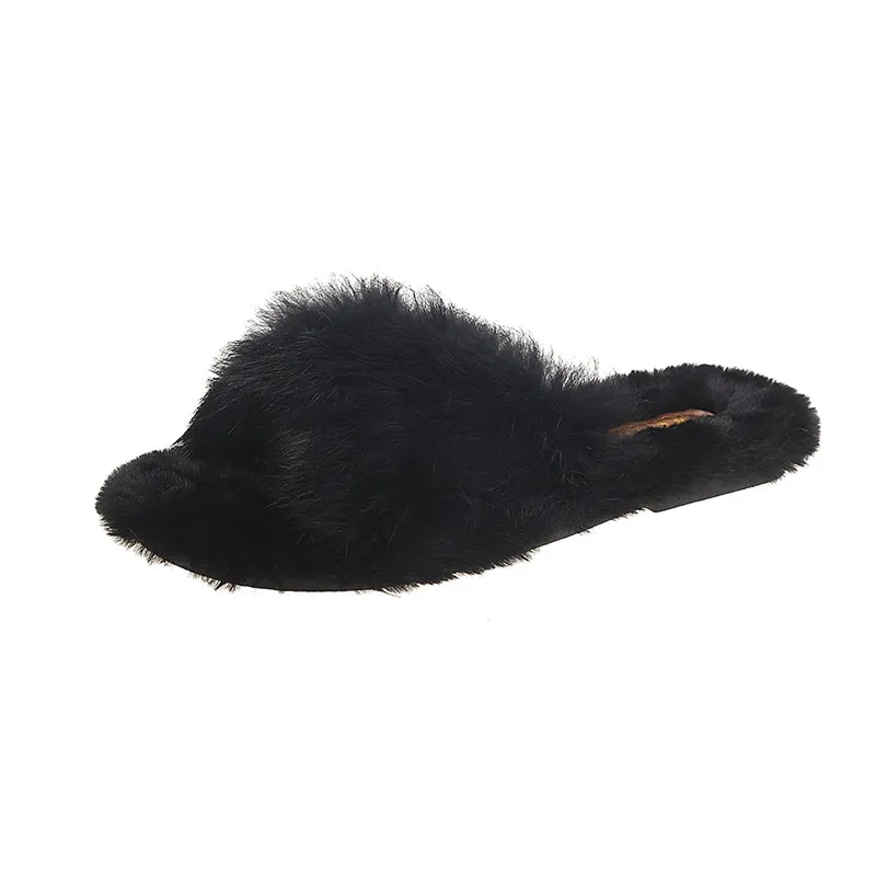 Women's Summer/Winter Casual Flip Flops With Fur