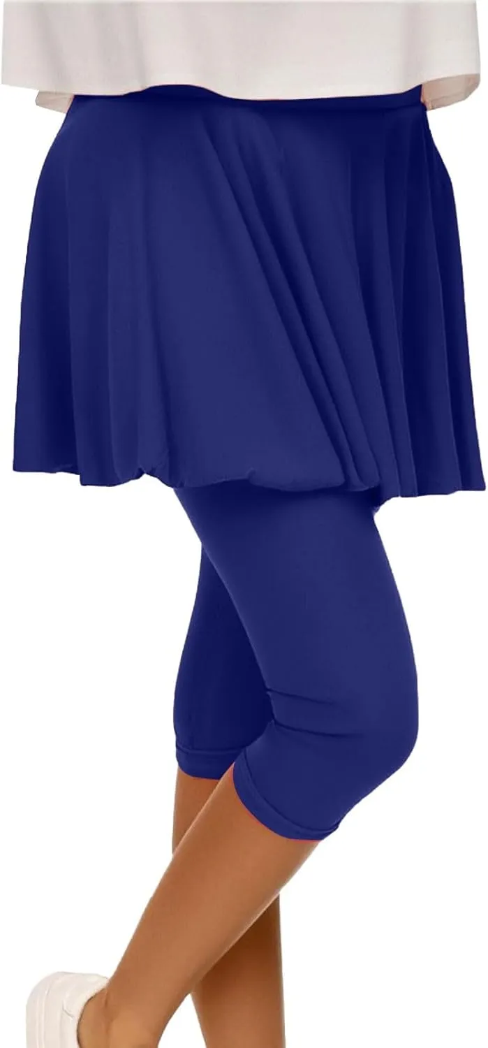 Womens Tennis Skirts with Leggings Athletic Golf Running Leggings with Skirt High Waisted Yoga Pickleball Skorts