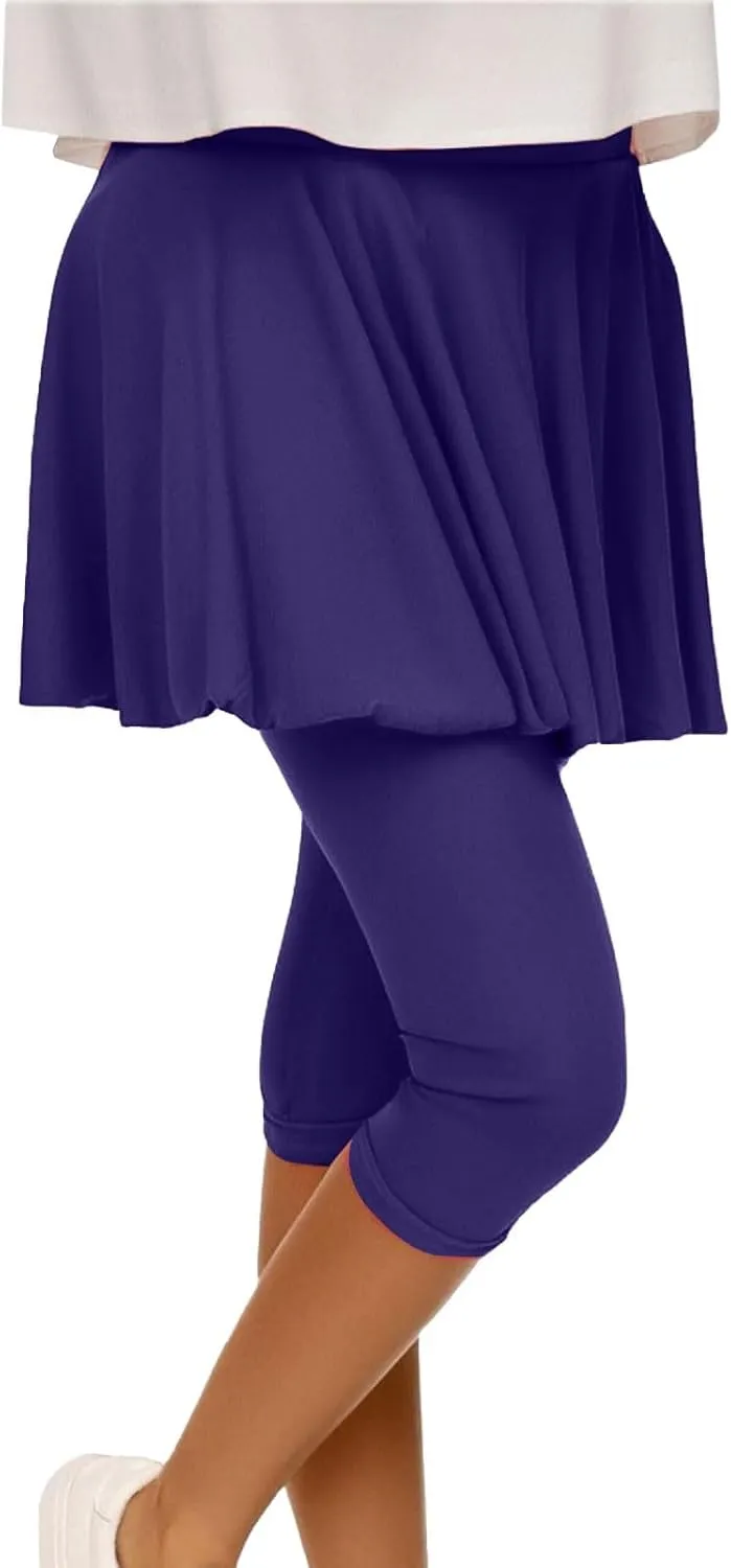 Womens Tennis Skirts with Leggings Athletic Golf Running Leggings with Skirt High Waisted Yoga Pickleball Skorts
