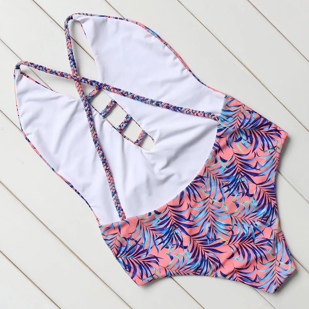 Women's Vintage Beachwear With Print