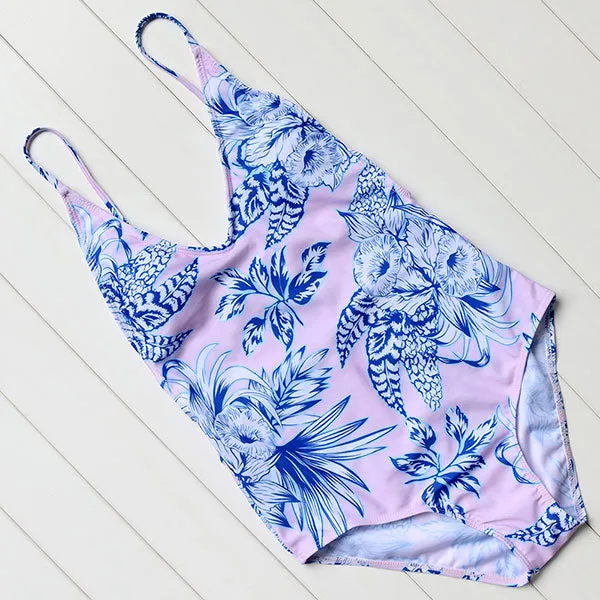 Women's Vintage Beachwear With Print