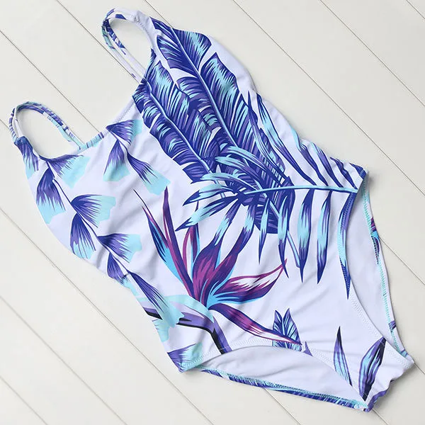 Women's Vintage Beachwear With Print