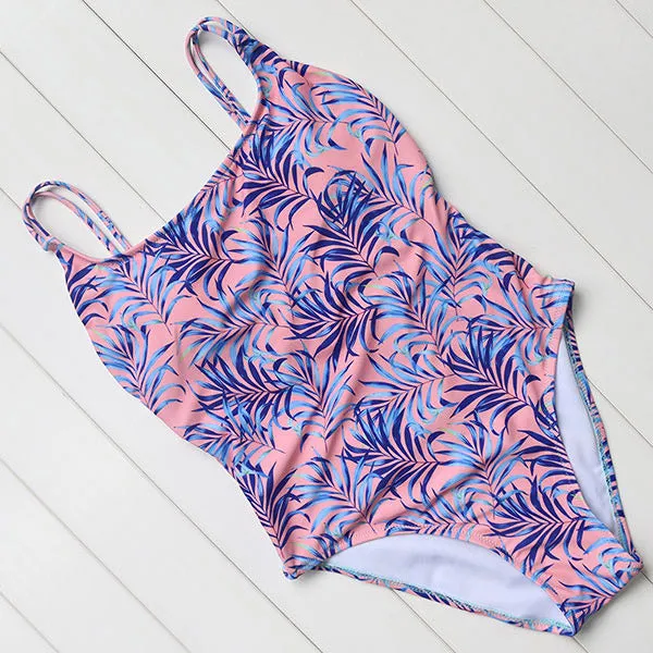Women's Vintage Beachwear With Print