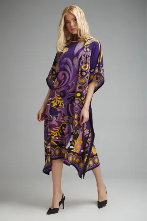 Women's Violet Crepe Kaftans - BlackBeads