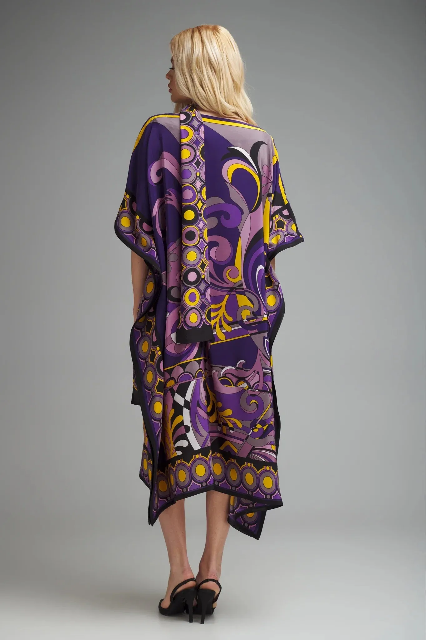 Women's Violet Crepe Kaftans - BlackBeads