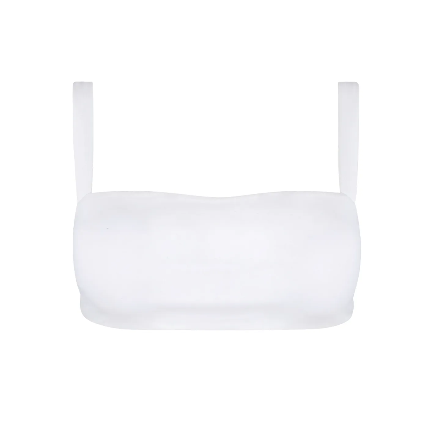 women's white bandeau bikini top