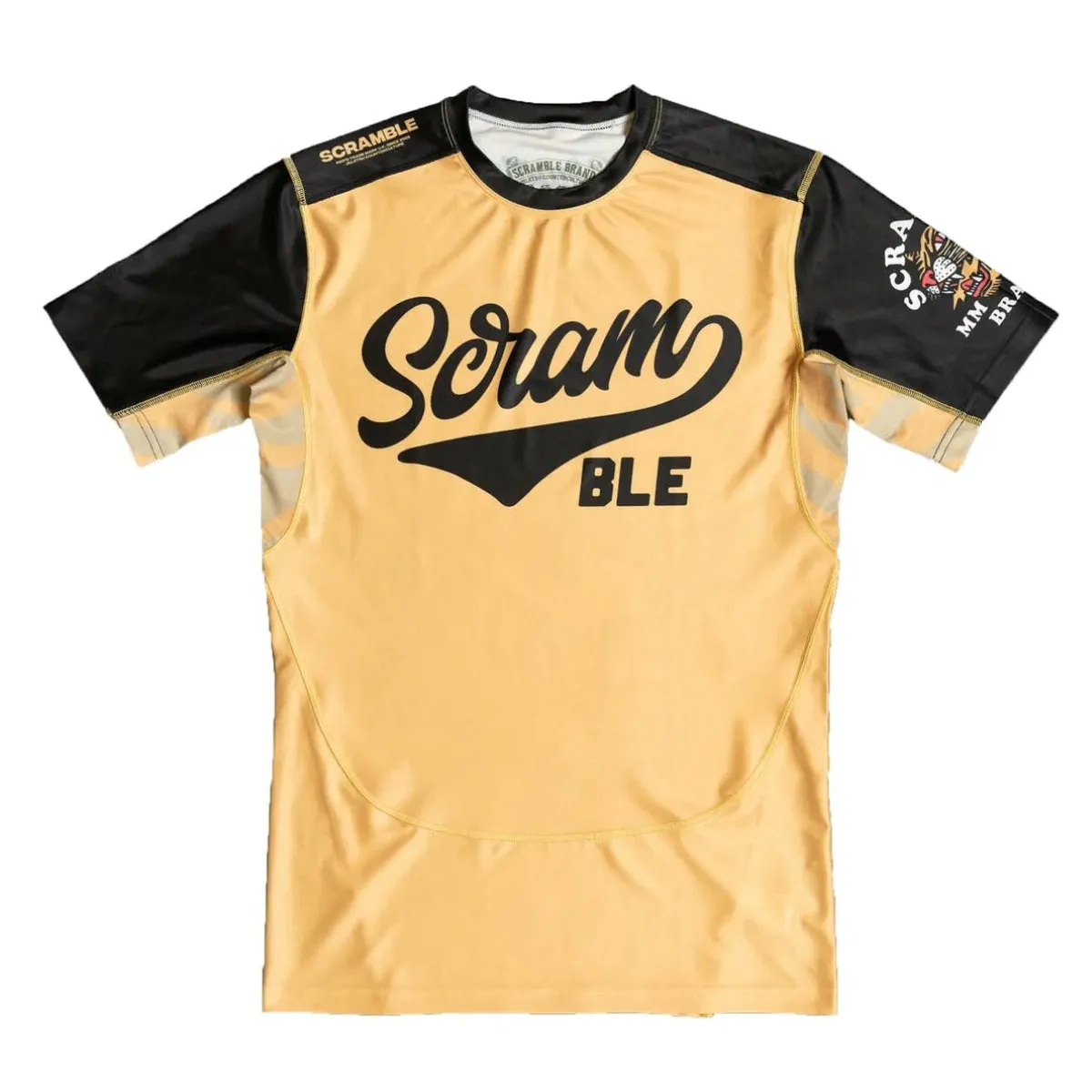 Yellow Scramble Tigre Short Sleeve Rash Guard