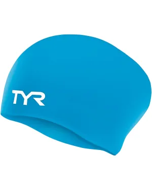 Youth Long Hair Wrinkle-free Silicone Swim Cap