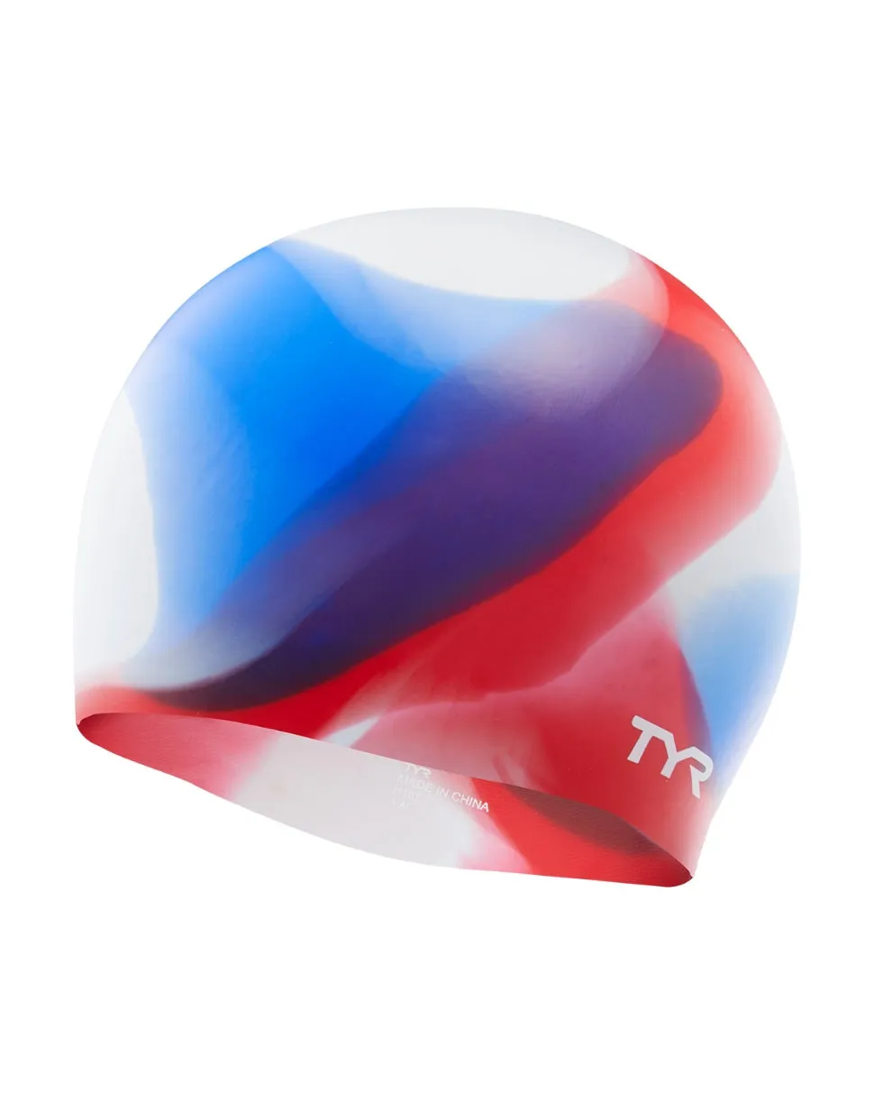 Youth Silicone Tie Dye Swim Cap