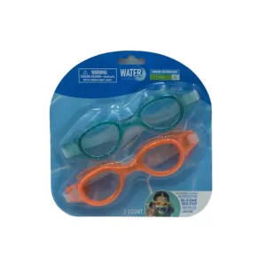 Youth Swim Goggles.  Ages 8 . Pack of 2 assorted colors.