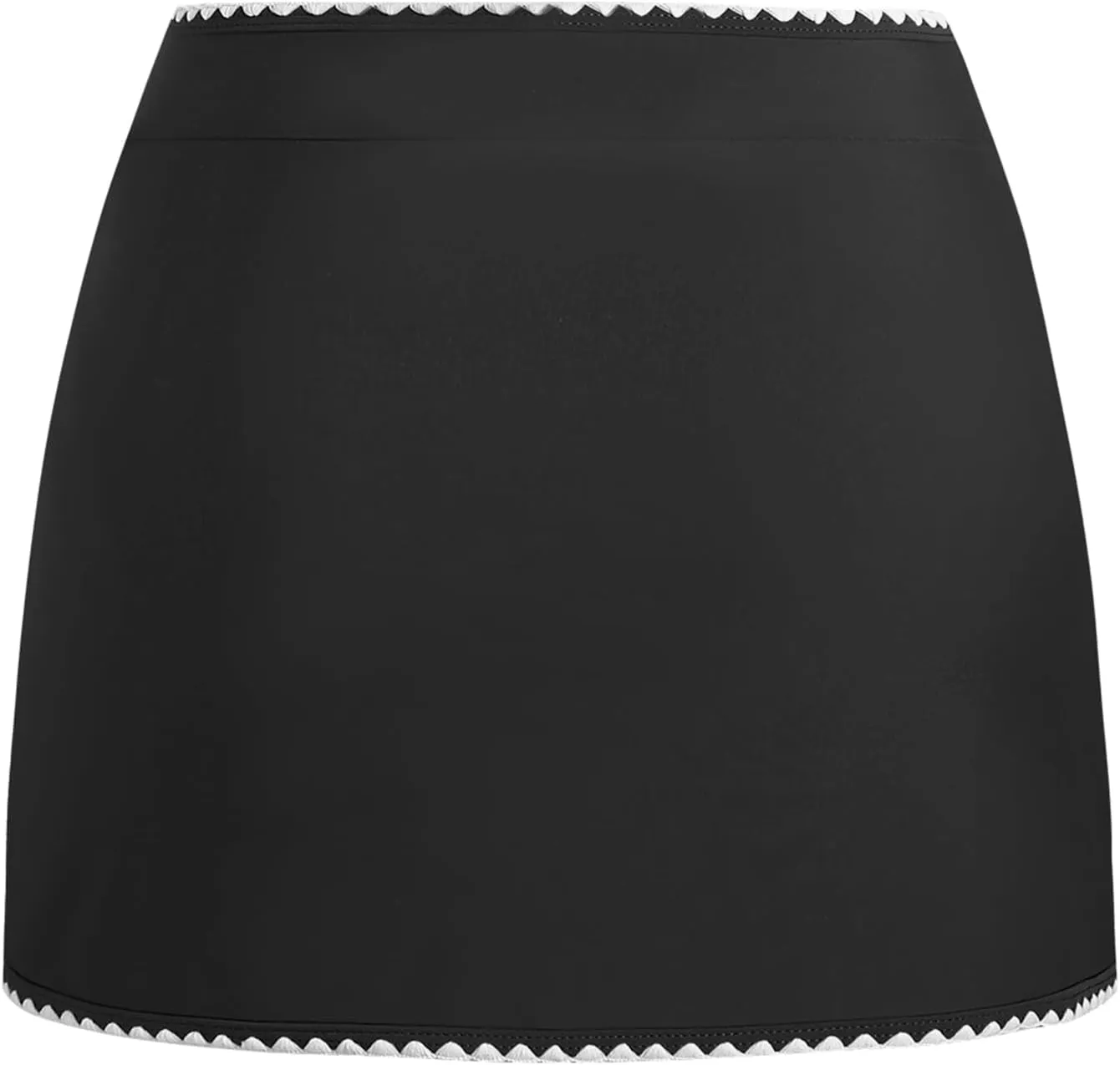ZAFUL Women's Swim Skirt High Waisted Whip Stitch Bikini Bottoms Tummy Control Bathing Suit Bottom