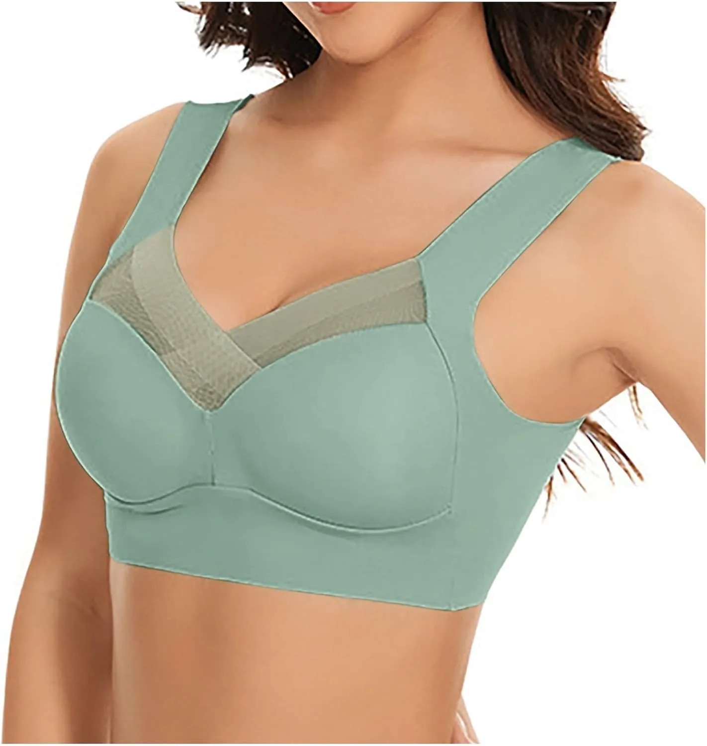 Zen Chic Bras for Women No Underwire Full Coverage Seamless Push Up Bra Wireless Anti Sagging Bralette for Everyday