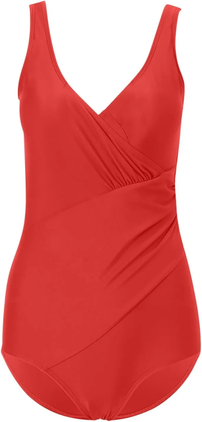 Zkuisw Swim Suits for Women 2024 Solid Push-Up Backless Swimsuits Beachwear Sexy Tummy Control One Piece Bathing Suits Bikini